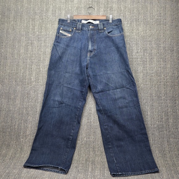 Vintage Diesel Wide Leg Baggy Jeans Men 33 Loose Fit Skater Y2K Made Italy 34/29